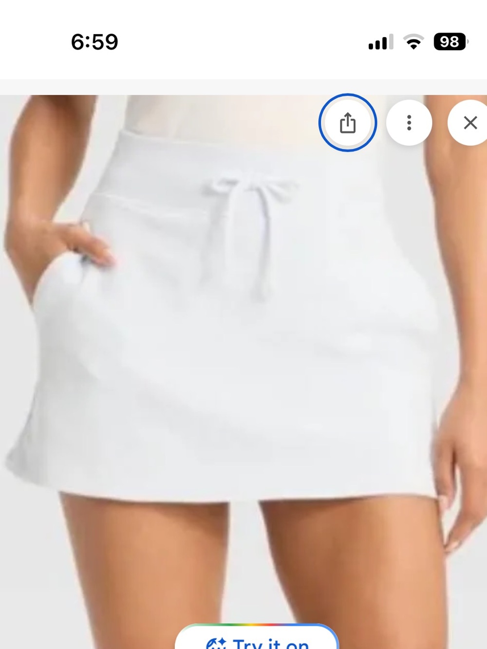White short skirt